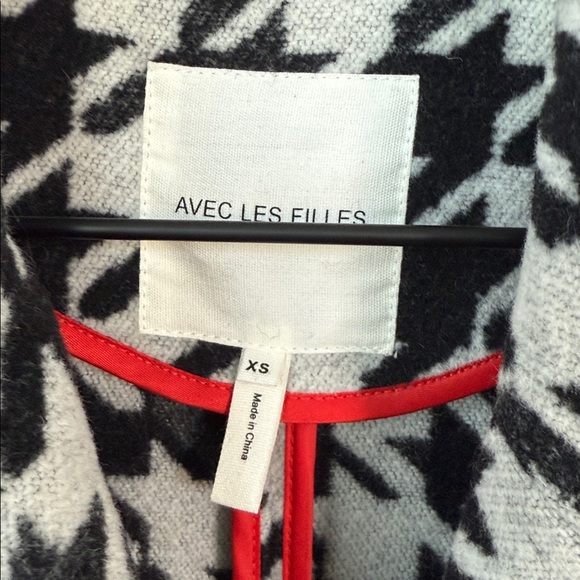 Avec Les Filles Black White Houndstooth Coat - BNWT - Picture 2 of 5